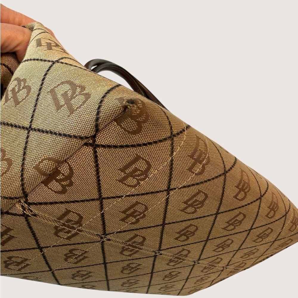 Dooney & Bourke Signature Canvas Small Duffle Limited Edition Leather/Canvas - Picture 8 of 16